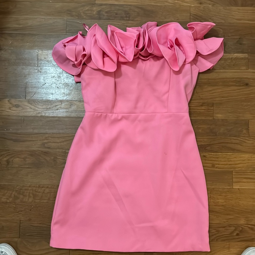 Bubble gum pink cocktail dress